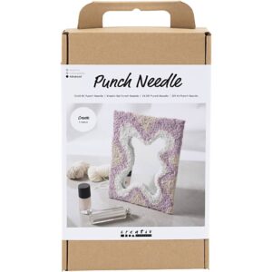 Hobbyset Punch Needle Spiegel Pastelkleuren