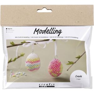 Mini Hobbyset Boetseren Ei Met Pearl Clay In Pastel