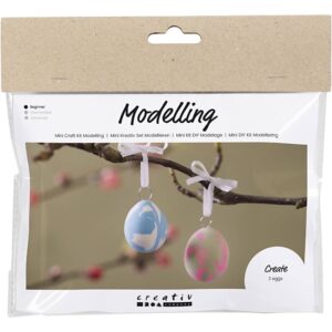 Mini Hobbyset Boetseren Gemarmerde Eieren Met Silk Clay