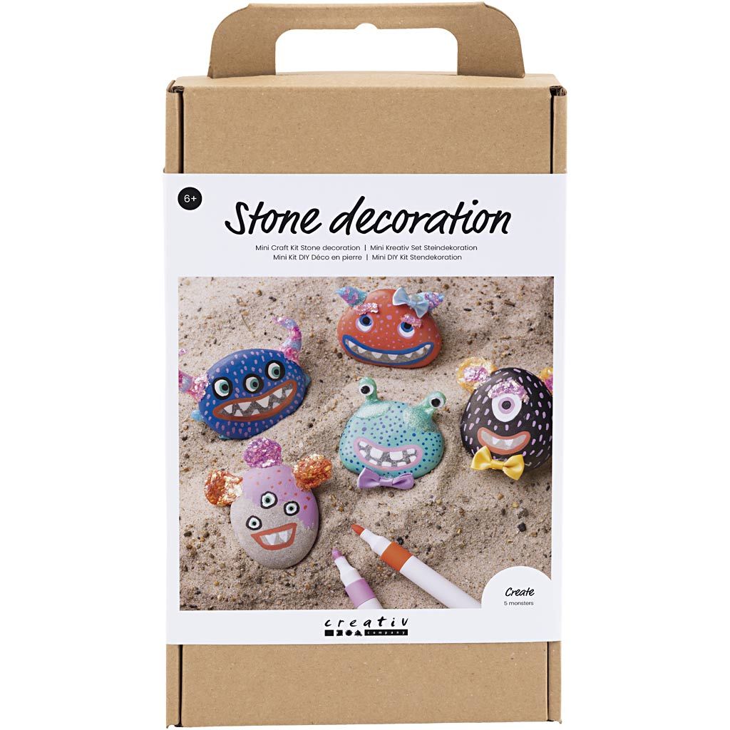 Cc Hobbypakket Steendecoratie 5 Stenen Monsters