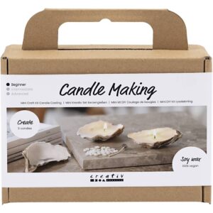 Mini Hobbyset Kaarsen Maken, Sojakaarsen In Oesterschelpen, Off White, 1 Doos