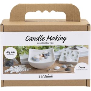 Mini Hobbyset Kaarsen Maken, Schelpen, Grijs, Off White, 1 Doos