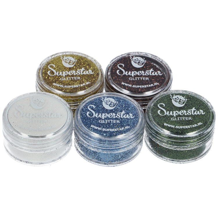 Winter Frozen Glitter Set For Glitter Tattoo 5 X 5ml Gallery Image 1