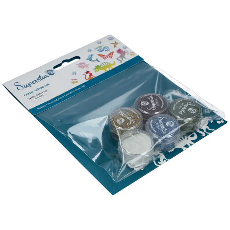 Winter Frozen Glitter Set For Glitter Tattoo 5 X 5ml Gallery Image 2