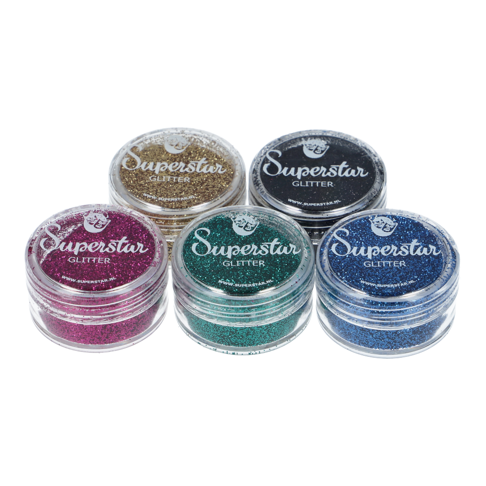 Superstar Festive Glitter Set For Glitter Tattoo 5 X 5ml Gallery Image 1
