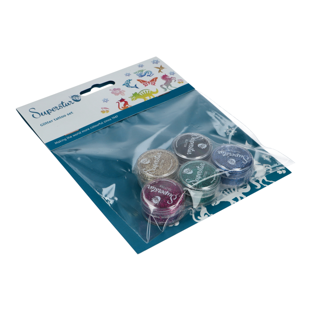 Superstar Festive Glitter Set For Glitter Tattoo 5 X 5ml Gallery Image 2
