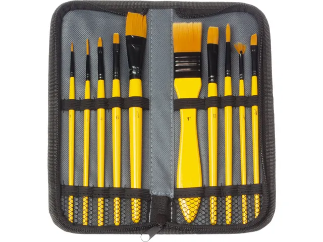 Penselen Kangaro Acrylverf Nylon Haar 10 Dlg In Etui