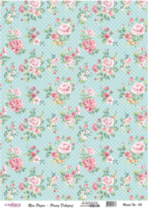 Cadence Rijst Decoupage Papier 112 30x42 Cm Bloemenpatroon