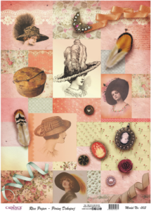 Cadence Rijst Decoupage Papier 3 30x42 Cm Vintage Ladies