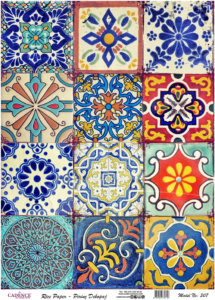 Cadence Rijst Decoupage Papier 307 30x42 Cm Mozaiek