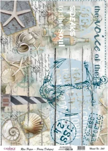 Cadence Rijst Decoupage Papier 360 30x42 Cm Maritiem