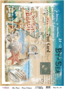 Cadence Rijst Decoupage Papier 361 30x42 Cm Strand