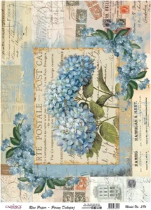 Cadence Rijst Decoupage Papier 396 30x42 Cm Hortensia