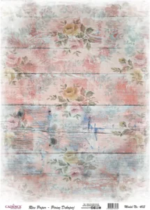 Cadence Rijst Decoupage Papier 403 30x42 Cm Rozen Hout
