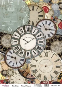 Cadence Rijst Decoupage Papier 461 30x42 Cm Wijzerplaten