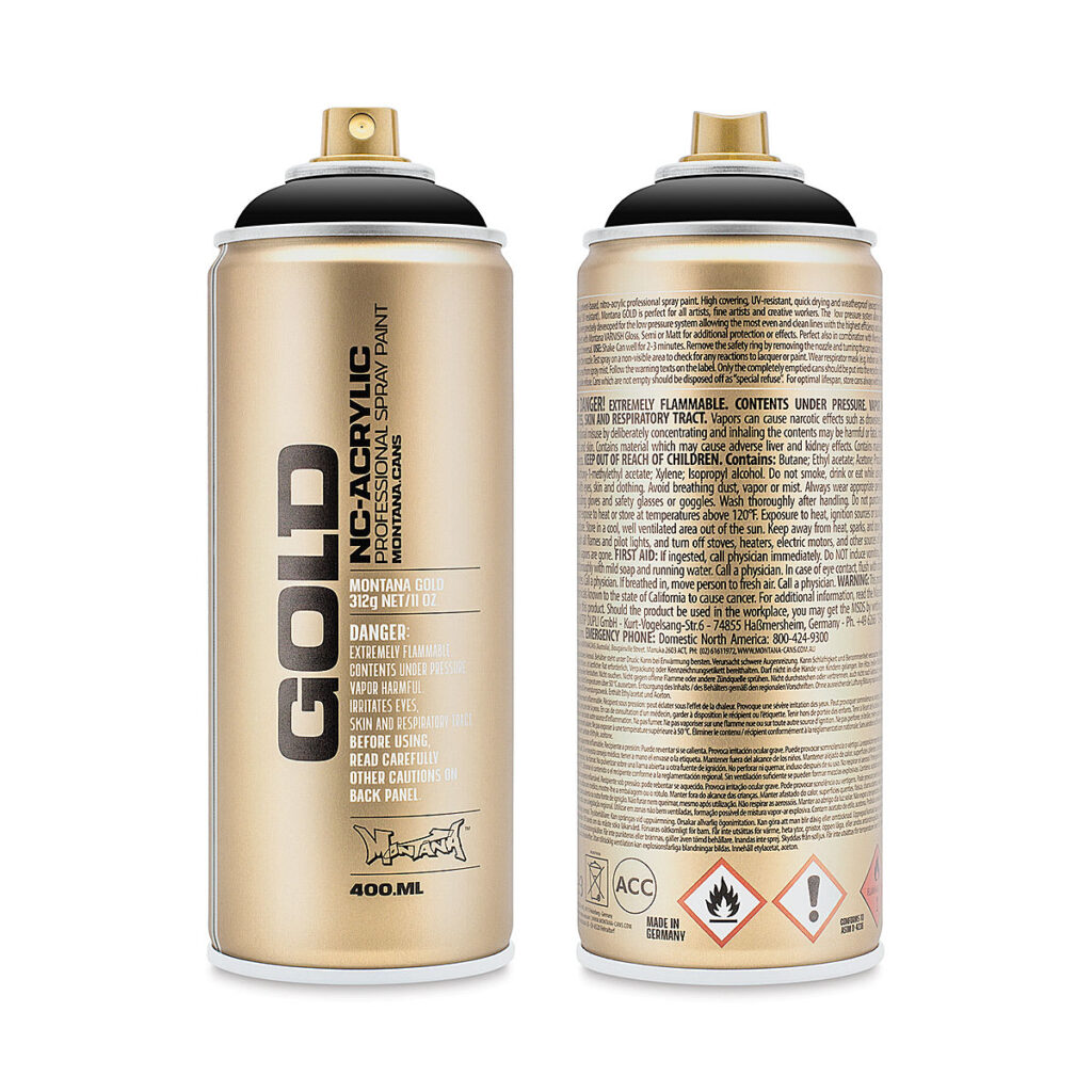 Montana Gold Spray Acryl Shock Zwart S9000 400 Ml
