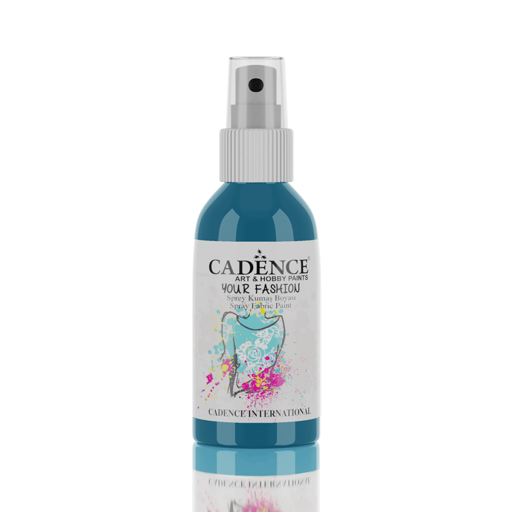 Cadence Your Fashion Spray Textiel Verf Donker Turquoise 1116 100ml