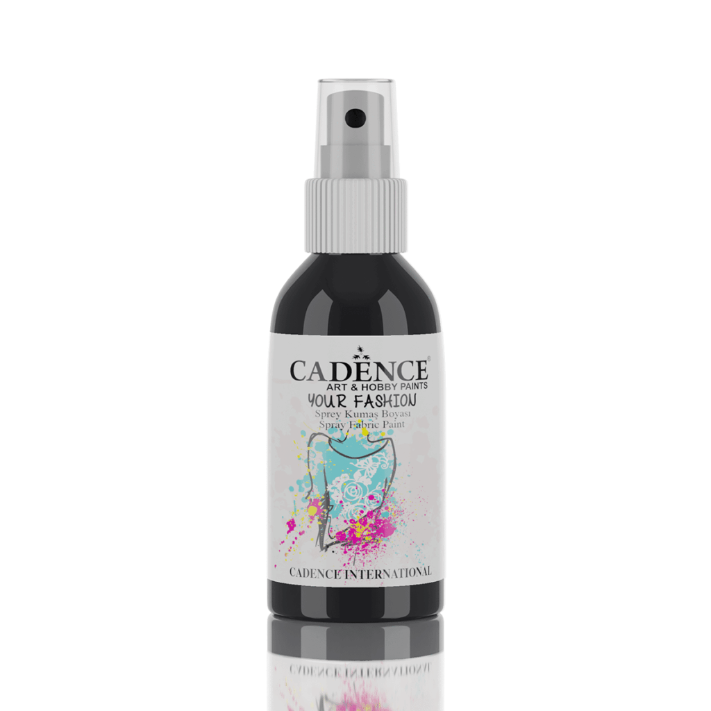 Cadence Your Fashion Spray Textiel Verf Zwart 1119 100ml