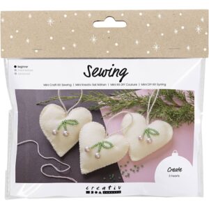 Mini Hobbyset Naaien Harten Off White