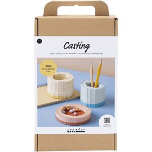 Diy Hobbypakket Gieten Bakjes Blauw Rood Lichtgeel