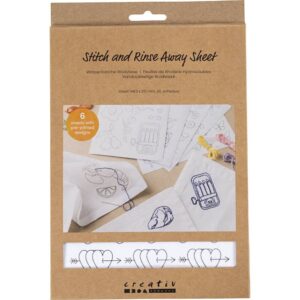 Wateroplosbare Borduurvellen Decoratieve Dessins A5 6 Vel