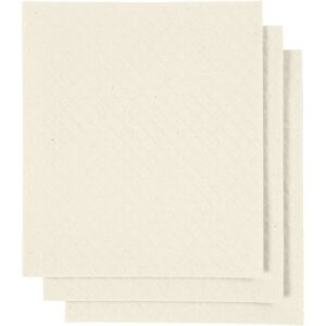 Sponsdoek Afm 17x19,5 Cm Off White 3 Stuk