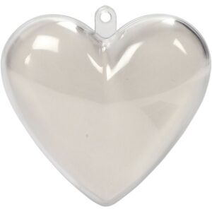 Deco Hart, H: 6,5 Cm, Transparant, 10 Stuks