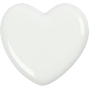 Hart Van Glas 6,5 X 6,5 Cm Wit