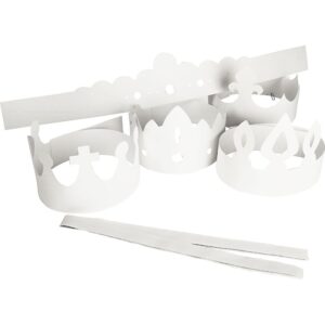 Kronen Van Karton 60 Cm Lang 230 G Wit | 5 Stuks