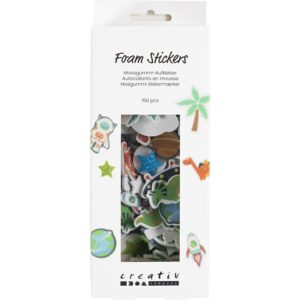 Foam Sticker Ster, Ufo, Dinosaurus 150 Stuks