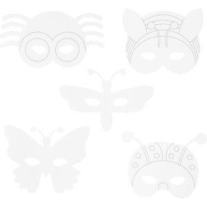 Insectenmaskers H: 14 17 Cm, B: 19,5 23 Cm, 230 Gr Wit 16 Stuks