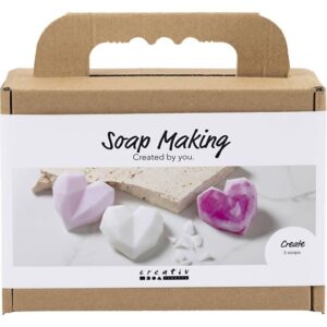 Mini Hobbyset Zeep Maken, Harten, Roze
