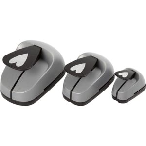 Ponsen Set Hart | 25 Mm, 49 Mm En 75 Mm | Puntig Hart | 3 Stuks