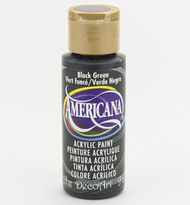 Americana Acrylics 59ml, Black Green